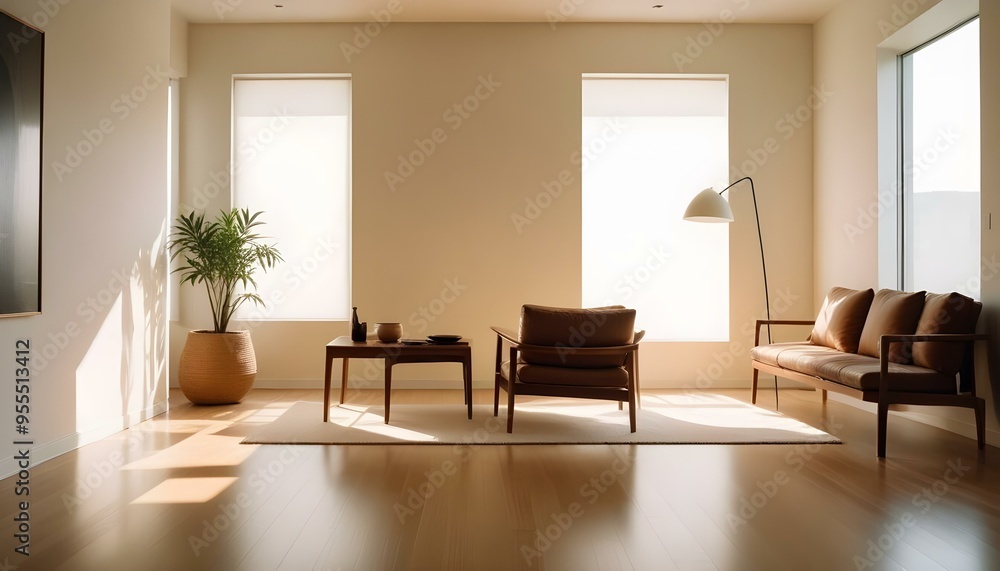 Fototapeta premium Photo interior modern design room 3d illustration