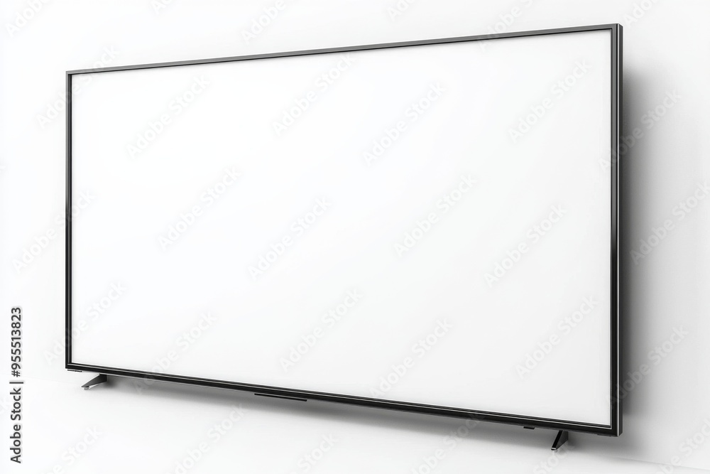 TV screen mockup on isolated background created with Generative AI TV screen mockup on isolated background created with Generative AI