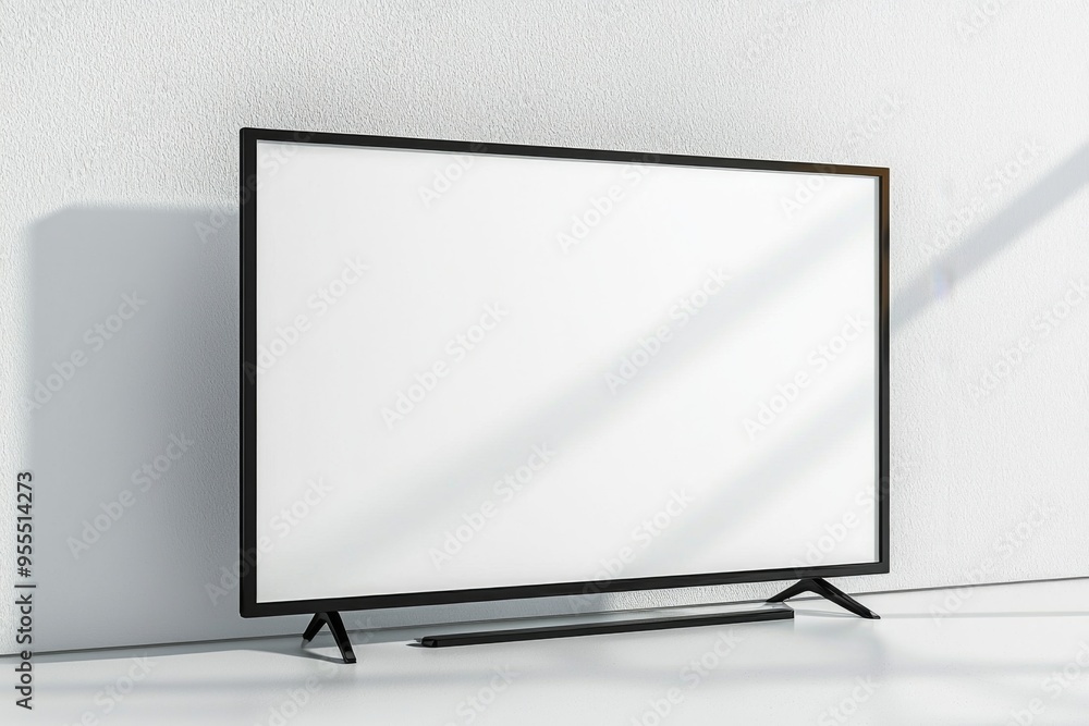 TV screen mockup on isolated background created with Generative AI TV screen mockup on isolated background created with Generative AI