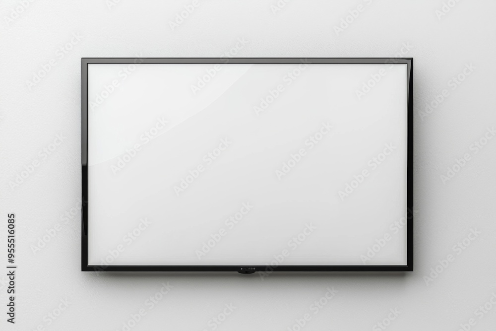 TV screen mockup on isolated background created with Generative AI TV screen mockup on isolated background created with Generative AI