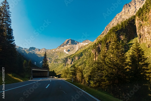 Alpine summer view at Felbertauern road, Salzburg, Tyrol, Austria photo