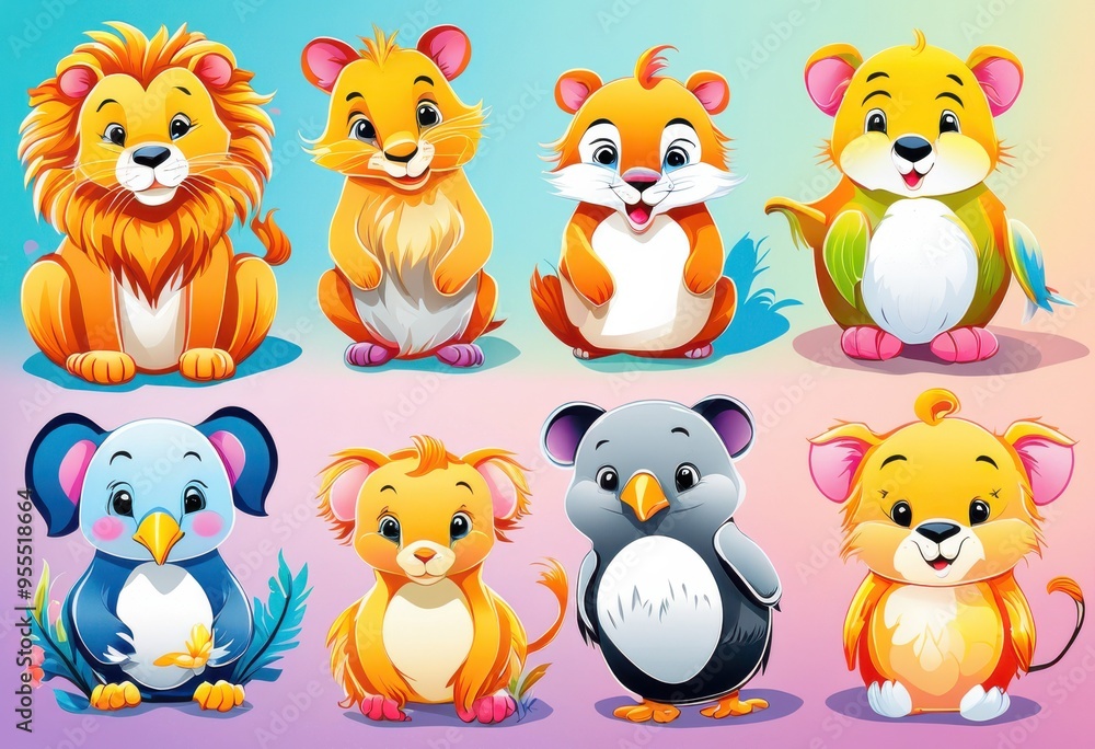 vibrant colorful animal themed clipart collection kids featuring playful designs engaging characters various styles, animals, illustrations, fun, graphics vibrant colorful animal themed clipart collection kids featuring playful designs engaging characters various styles, animals, illustrations, fun, graphics