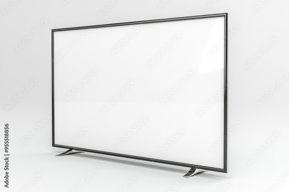TV screen mockup on isolated background created with Generative AI TV screen mockup on isolated background created with Generative AI