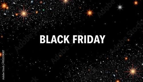Wallpaper Mural Modern Black Friday banner header backdrop with sparkling gifts and deals background Torontodigital.ca