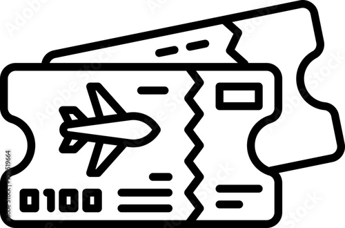 Flight ticket icon