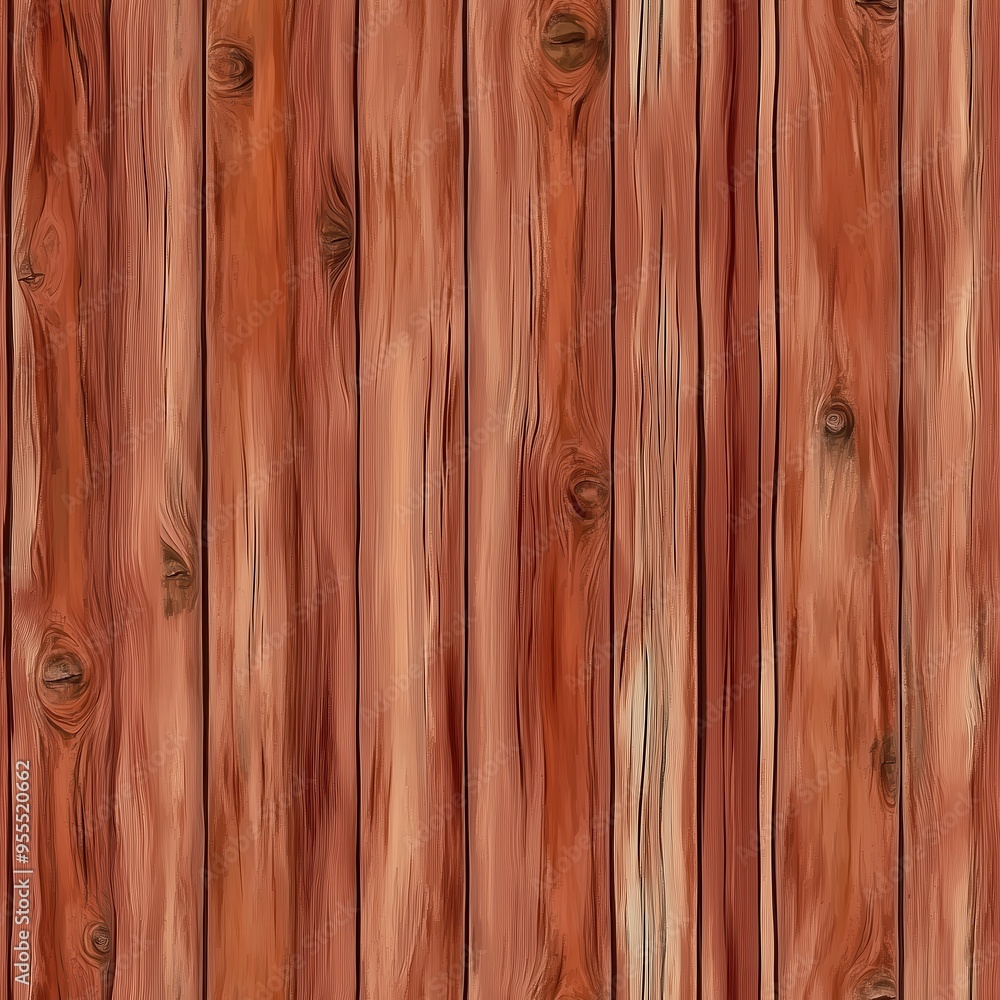 Naklejka premium Natural redwood texture, seamless tile pattern