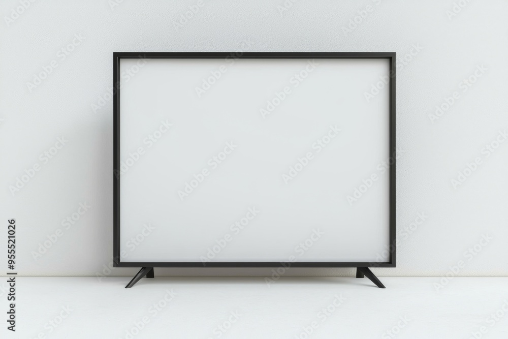 TV screen mockup on isolated background created with Generative AI TV screen mockup on isolated background created with Generative AI