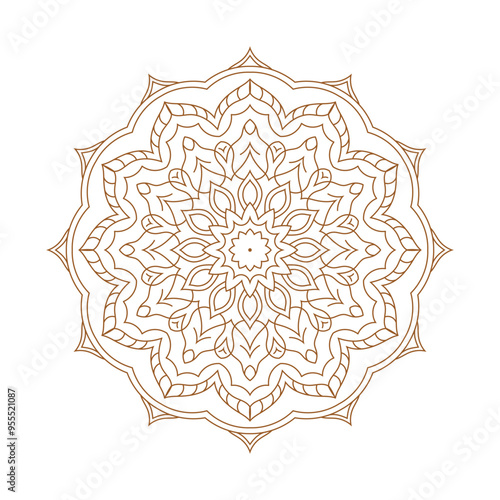 Mandala Design, Hand Draw Vector Art Illustration