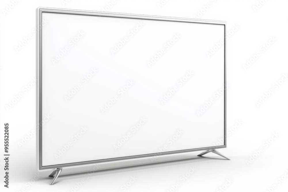 TV screen mockup on isolated background created with Generative AI TV screen mockup on isolated background created with Generative AI