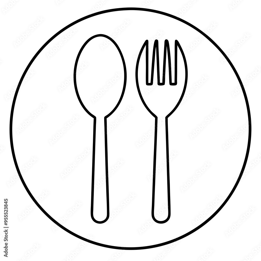 Cutlery Icon Vector Art Cutlery Icon Vector Art