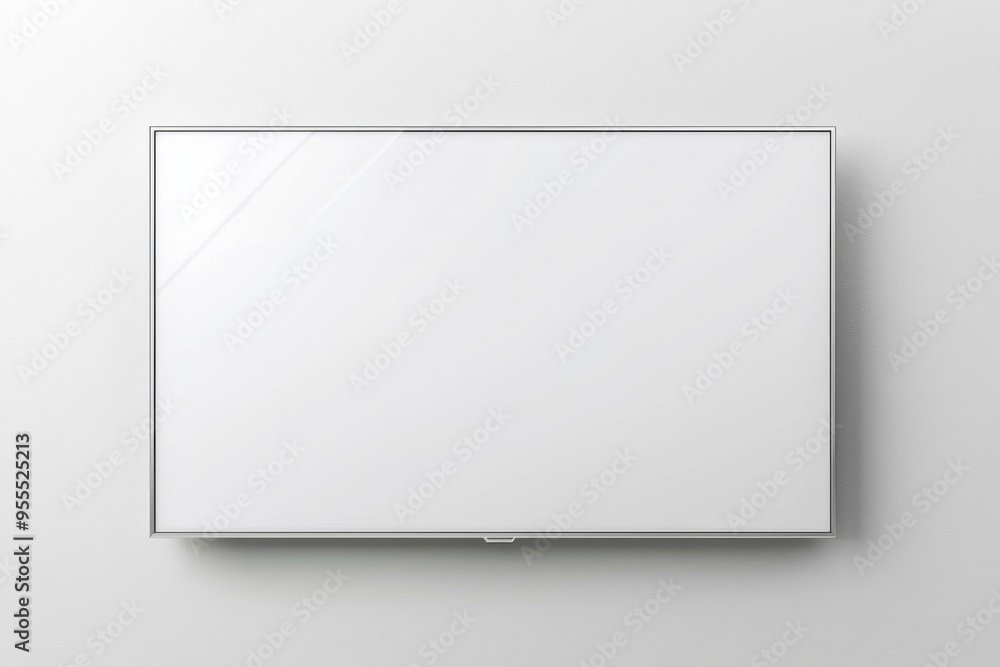 TV screen mockup on isolated background created with Generative AI TV screen mockup on isolated background created with Generative AI