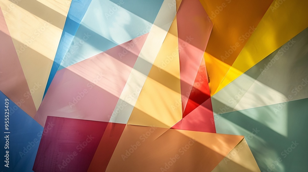 Fototapeta premium Abstract background of triangle shapes. Geometric texture creates a futuristic pattern.