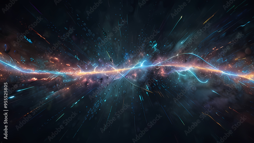 An ethereal abstract background illustrating the concept of ionization, with glowing negative and positive ions swirling in a misty atmosphere, connected by subtle lines of force An ethereal abstract background illustrating the concept of ionization, with glowing negative and positive ions swirling in a misty atmosphere, connected by subtle lines of force
