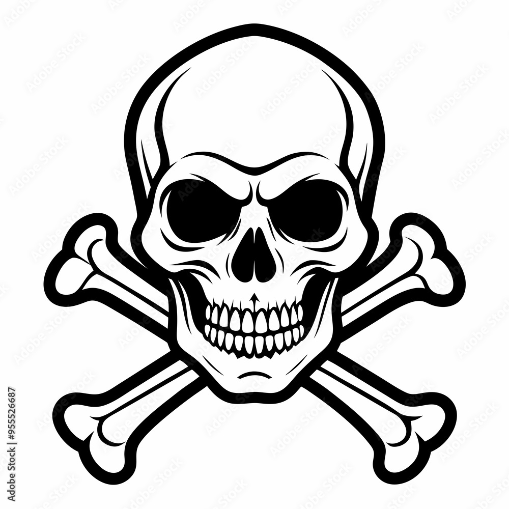 Cutlery Icon Vector Art Danger Skull Icon - Vector Art Illustration Cutlery Icon Vector Art Danger Skull Icon - Vector Art Illustration