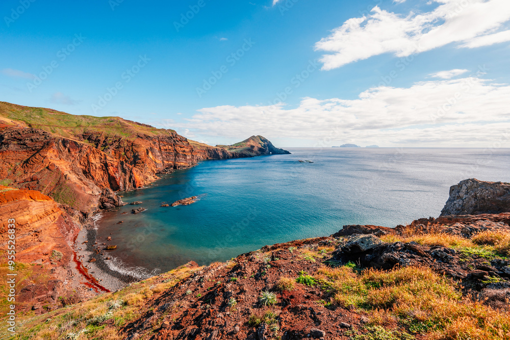Scenic ocean landscape. Vereda da Ponta de Sao Lourenco or Ponta de Sao Lourenco in Madeira island, Portugal. Scenic ocean landscape. Vereda da Ponta de Sao Lourenco or Ponta de Sao Lourenco in Madeira island, Portugal.
