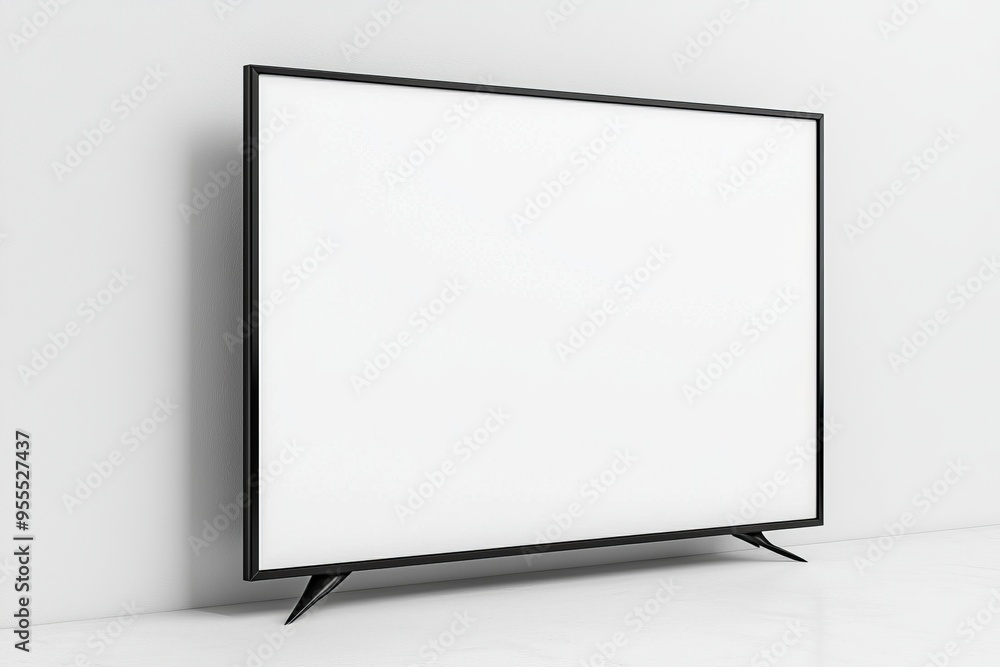 TV screen mockup on isolated background created with Generative AI TV screen mockup on isolated background created with Generative AI