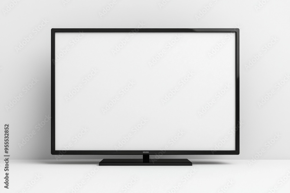TV screen mockup on isolated background created with Generative AI TV screen mockup on isolated background created with Generative AI