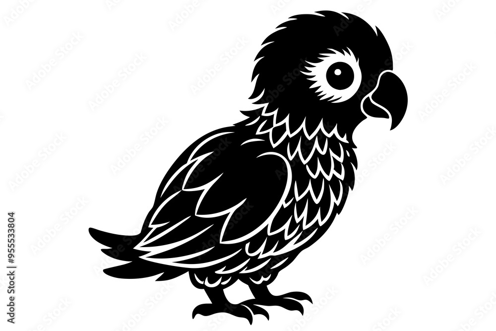 Fototapeta premium black and white bird