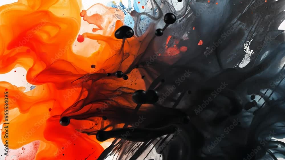 Chromatic watercolor paint time-lapse explosion background animation Chromatic watercolor paint time-lapse explosion background animation