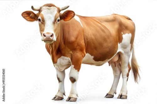 Cow isolated on a pure white background
