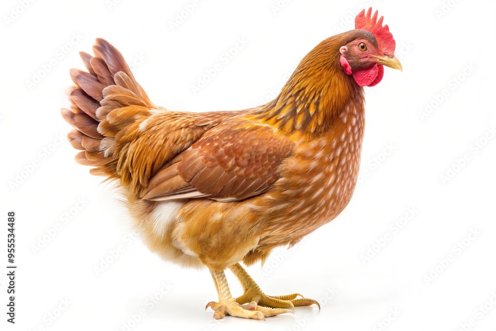 Fototapeta premium hen isolated on a pure white background 