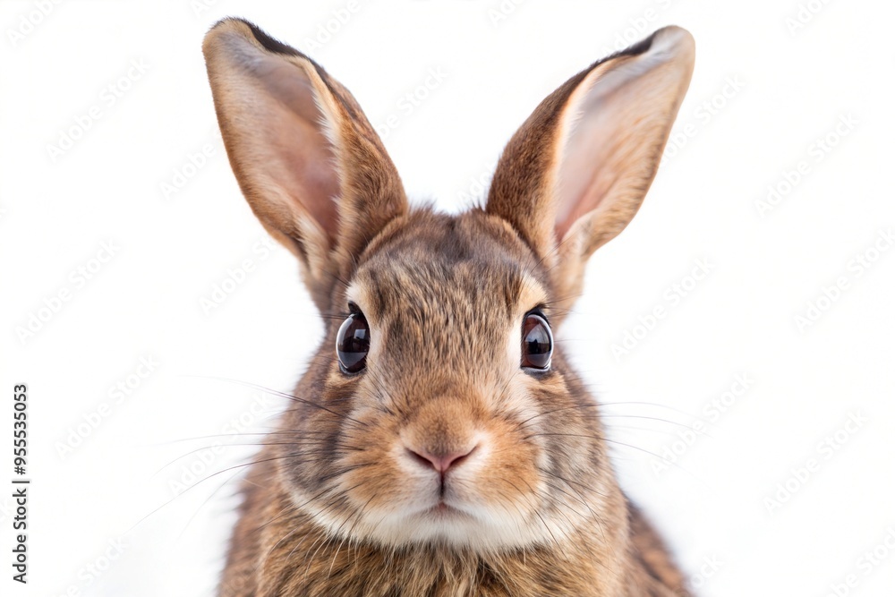 Rabbit portrait isolated on a pure white backgound
Rabbit portrait isolated on a pure white backgound