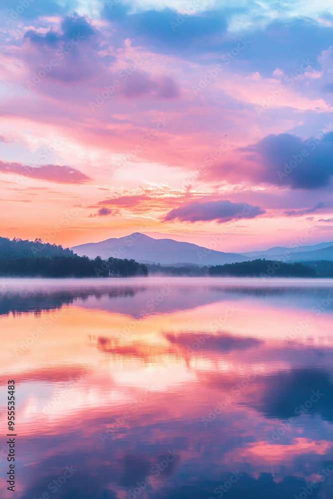 Fototapeta premium Sonnenuntergang am See