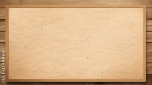 cork board on a wooden wall. Pinboard. Noticeboard photo