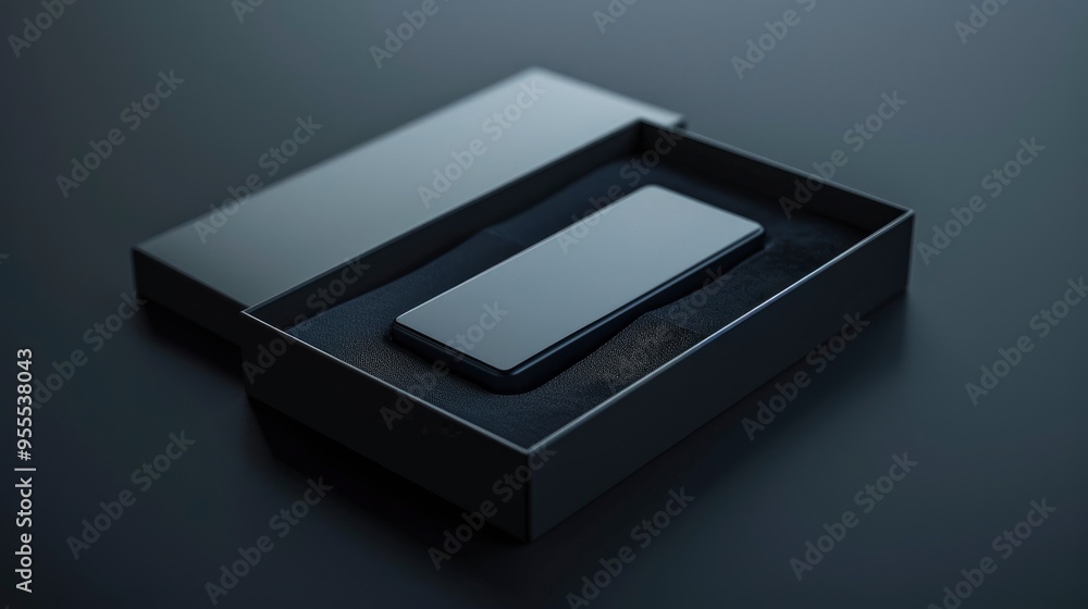 Black Smartphone in a Box Black Smartphone in a Box