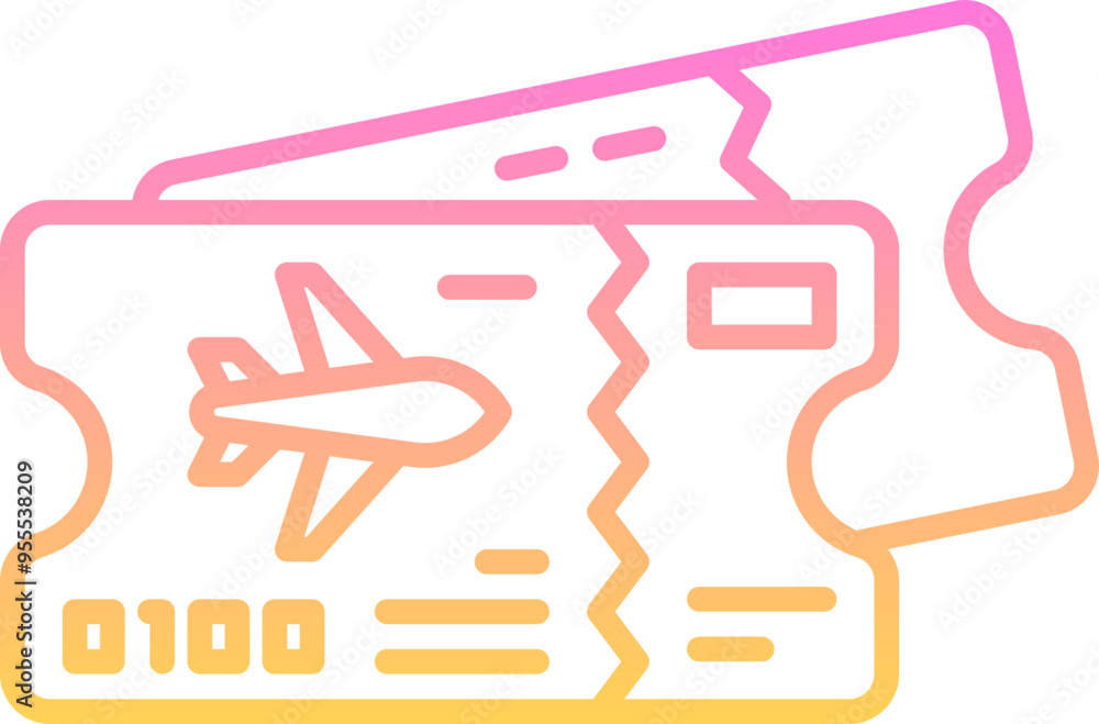 Flight ticket icon Flight ticket icon