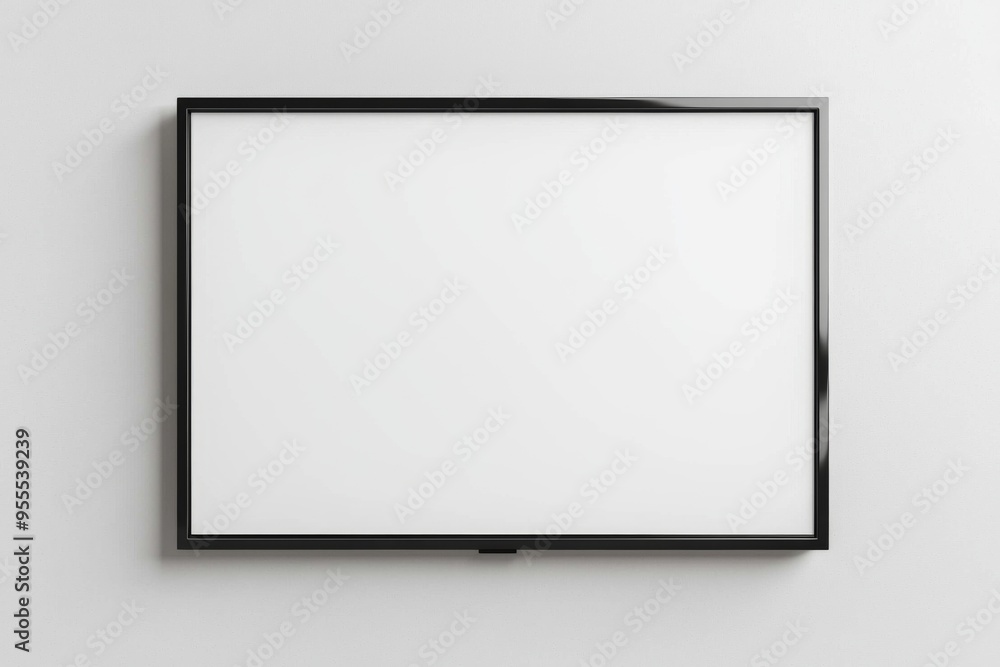 TV screen mockup on isolated background created with Generative AI TV screen mockup on isolated background created with Generative AI
