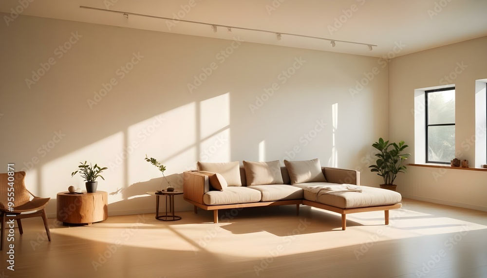 Fototapeta premium Photo interior modern design room 3d illustration