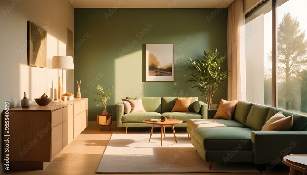 Fototapeta premium Photo interior modern design room 3d illustration