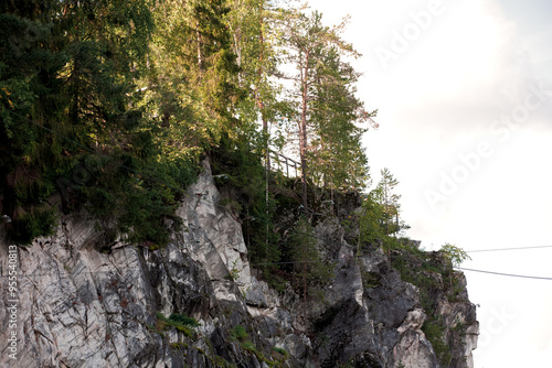 Mountain Park Ruskeala Marble Quarry, Karelia, marble, nature. photo