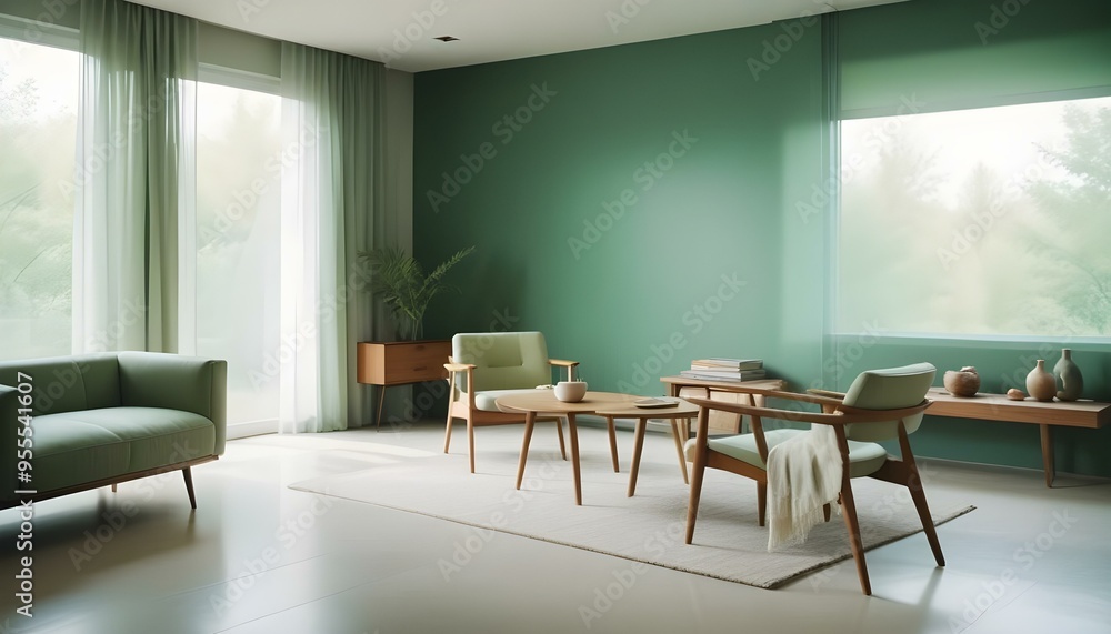 Fototapeta premium Photo interior modern design room 3d illustration