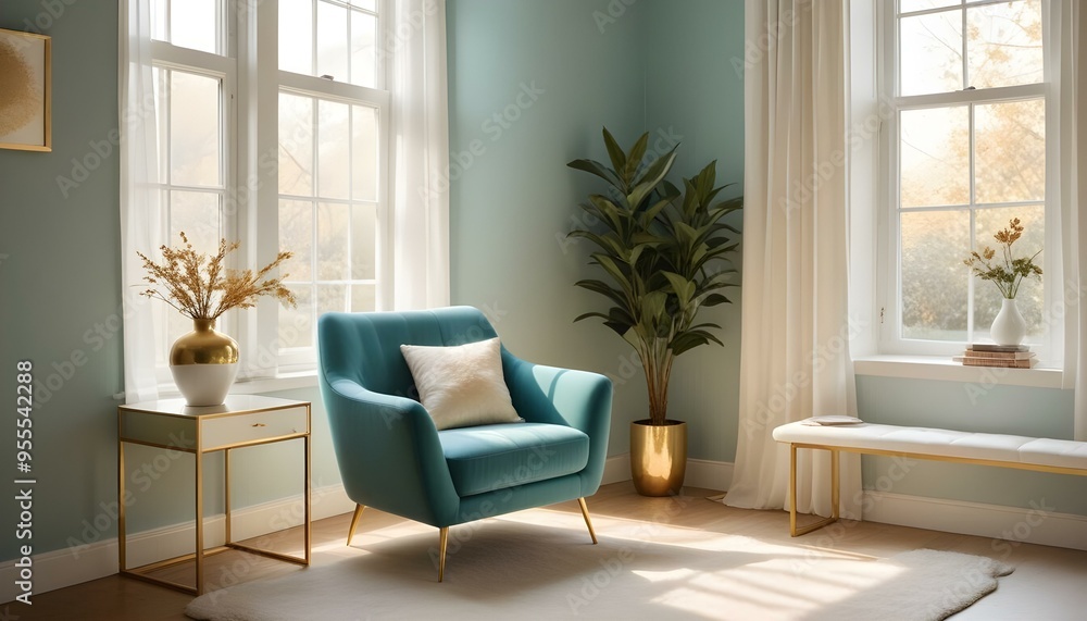 Photo interior modern design room 3d illustration