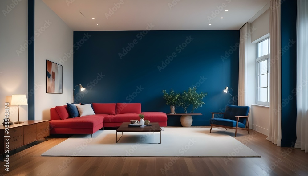 Fototapeta premium Photo interior modern design room 3d illustration