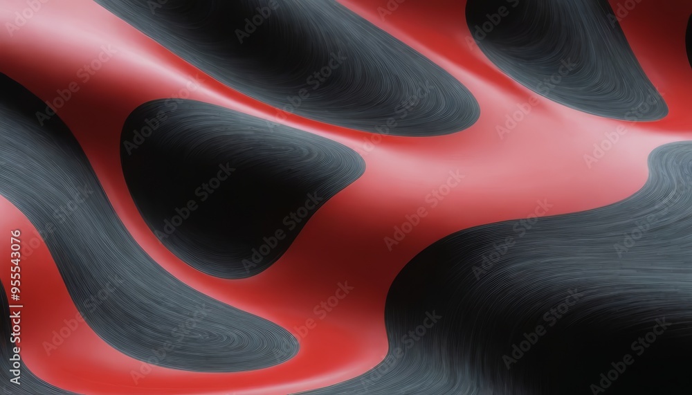 Abstract red and black wavy textured background. Abstract red and black wavy textured background.