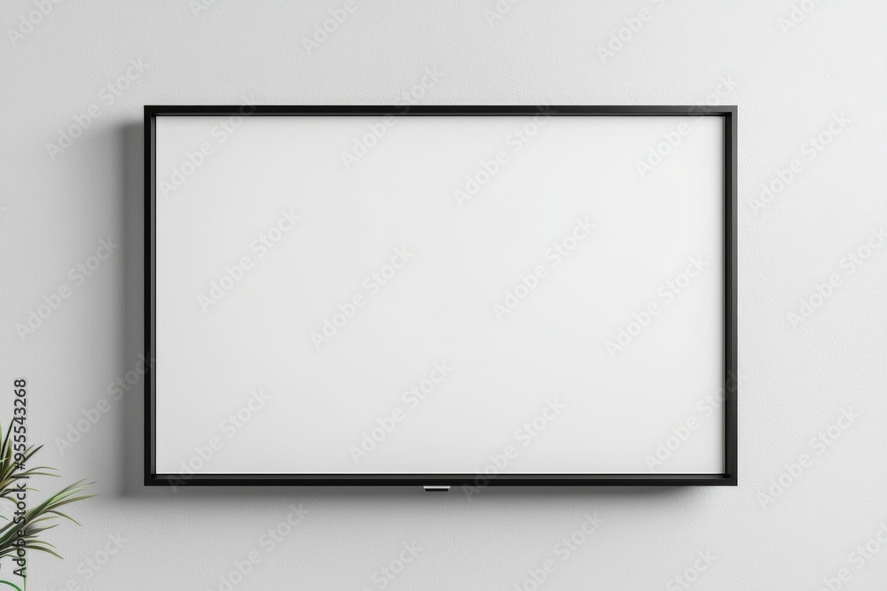 TV screen mockup on isolated background created with Generative AI TV screen mockup on isolated background created with Generative AI