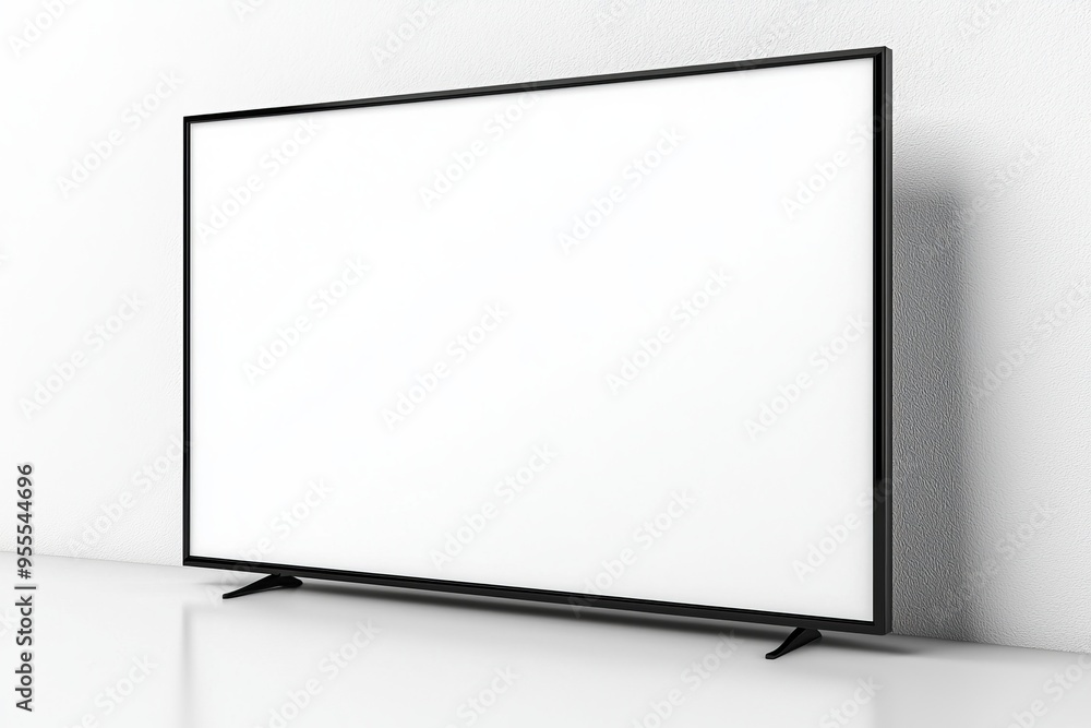 TV screen mockup on isolated background created with Generative AI TV screen mockup on isolated background created with Generative AI