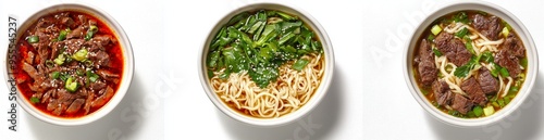 This is a top view of a bowl of beef with noodles, set on a transparent background in PNG format