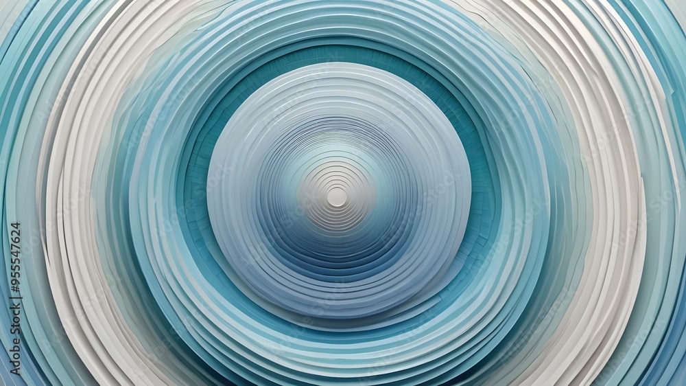 Fototapeta premium Expanding Concentric Circles with Soft Gradient Transitions Creating a Balanced and Calm Abstract background Image