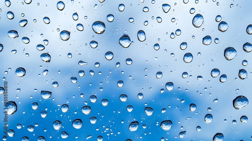 Water Drops, Rain, Dew on Blue Background, Abstract Image, Texture, Pattern, Wallpaper, Cover and Screen of Smartphone, PC, Laptop, 9:16 and 16:9 Format Water Drops, Rain, Dew on Blue Background, Abstract Image, Texture, Pattern, Wallpaper, Cover and Screen of Smartphone, PC, Laptop, 9:16 and 16:9 Format