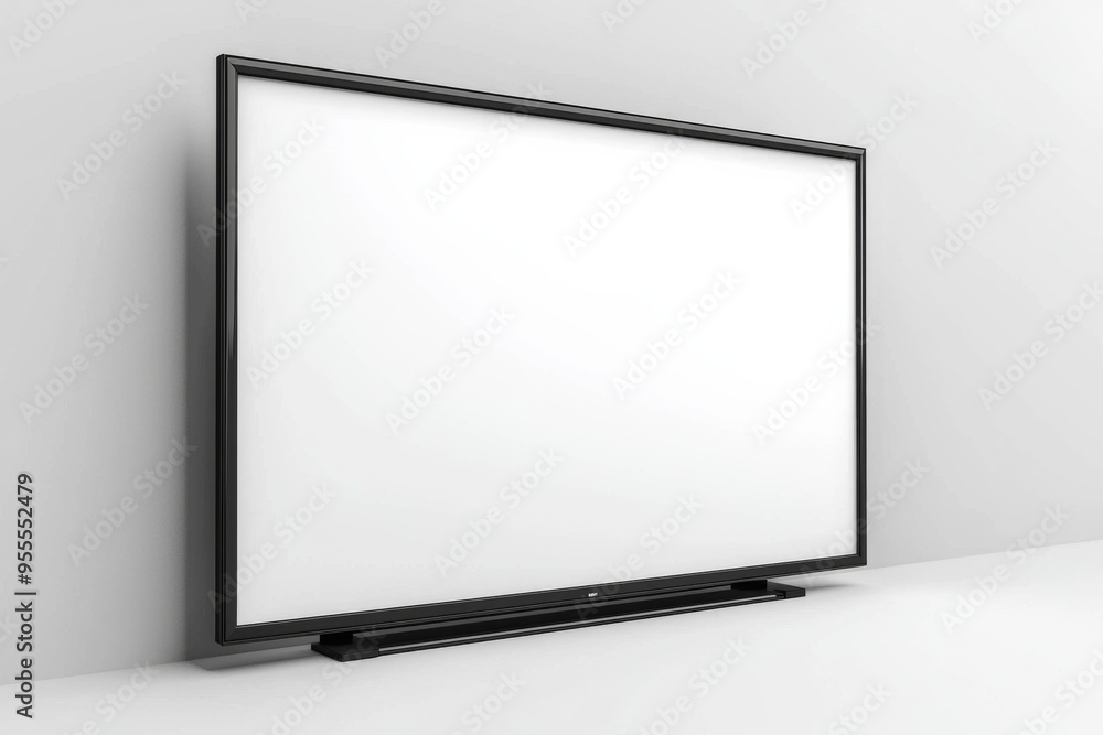 TV screen mockup on isolated background created with Generative AI TV screen mockup on isolated background created with Generative AI