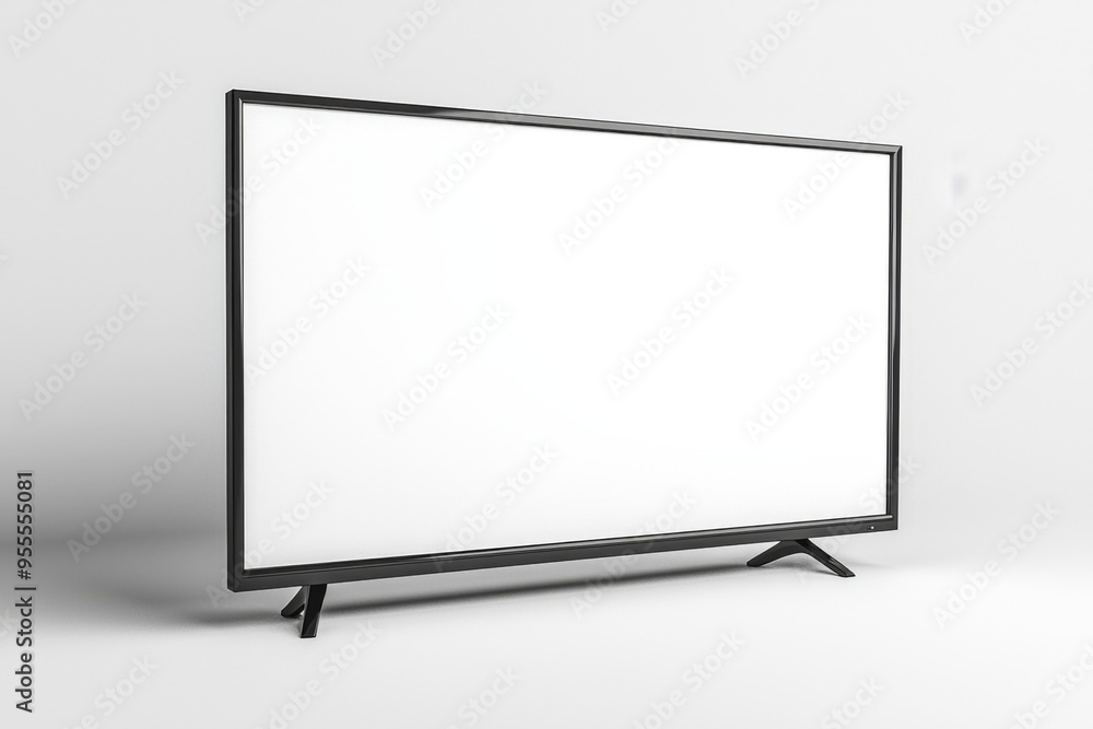 TV screen mockup on isolated background created with Generative AI TV screen mockup on isolated background created with Generative AI