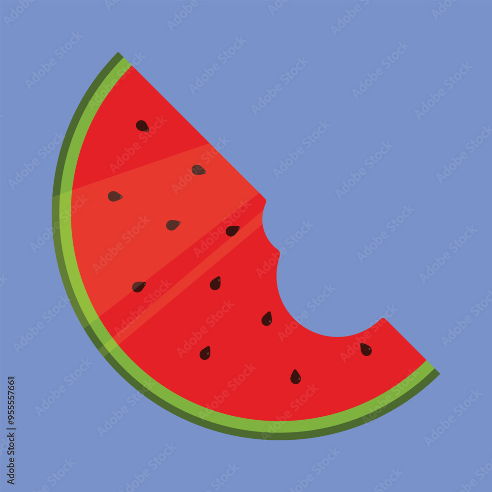 Watermelon Slice vector icon. fresh watermelon bitten slice. juicy summer watermelon slice Watermelon Slice vector icon. fresh watermelon bitten slice. juicy summer watermelon slice