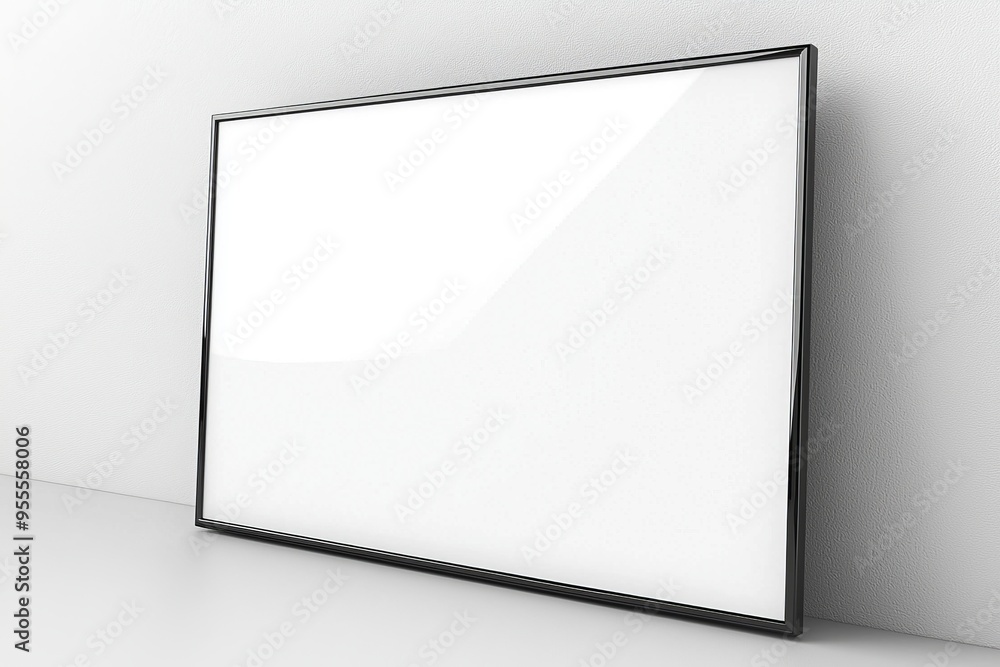 TV screen mockup on isolated background created with Generative AI TV screen mockup on isolated background created with Generative AI