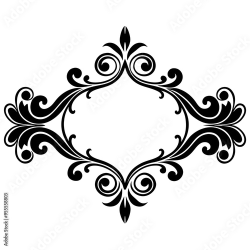 Modern vector Victorian baroque divider