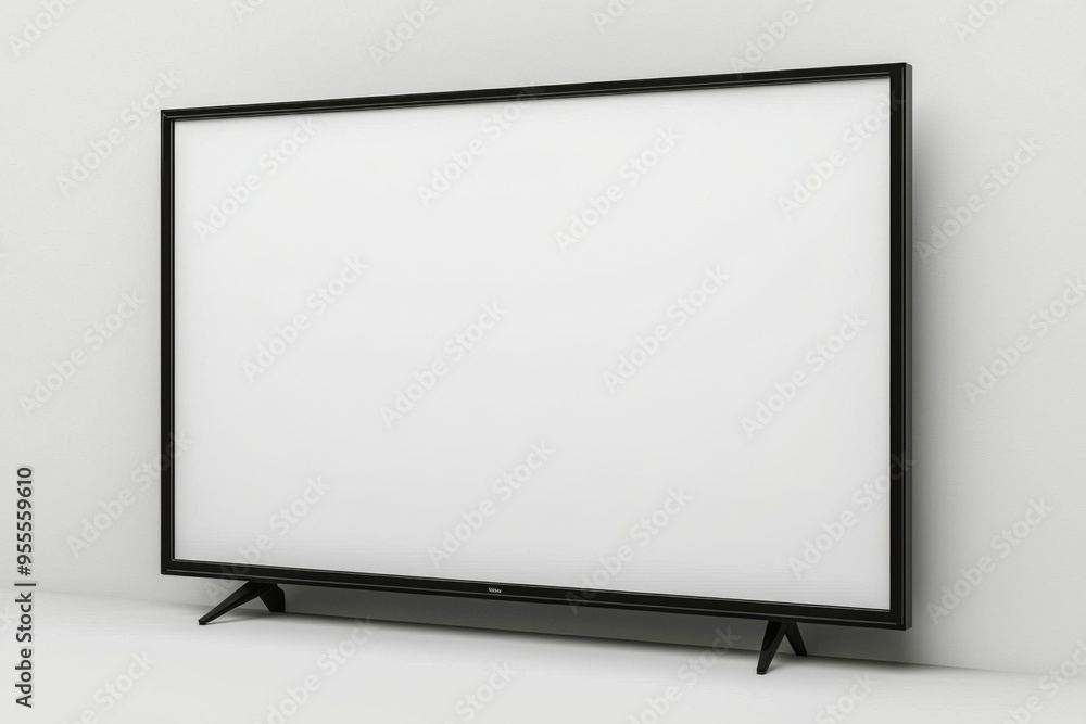 TV screen mockup on isolated background created with Generative AI TV screen mockup on isolated background created with Generative AI