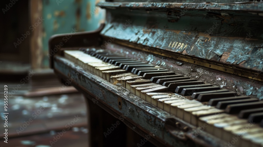 old piano keys